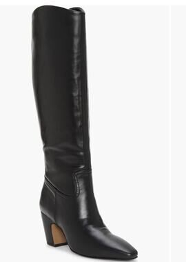 Vince Camuto Knee High, Black, Leather Boot, 10M Wide Calf